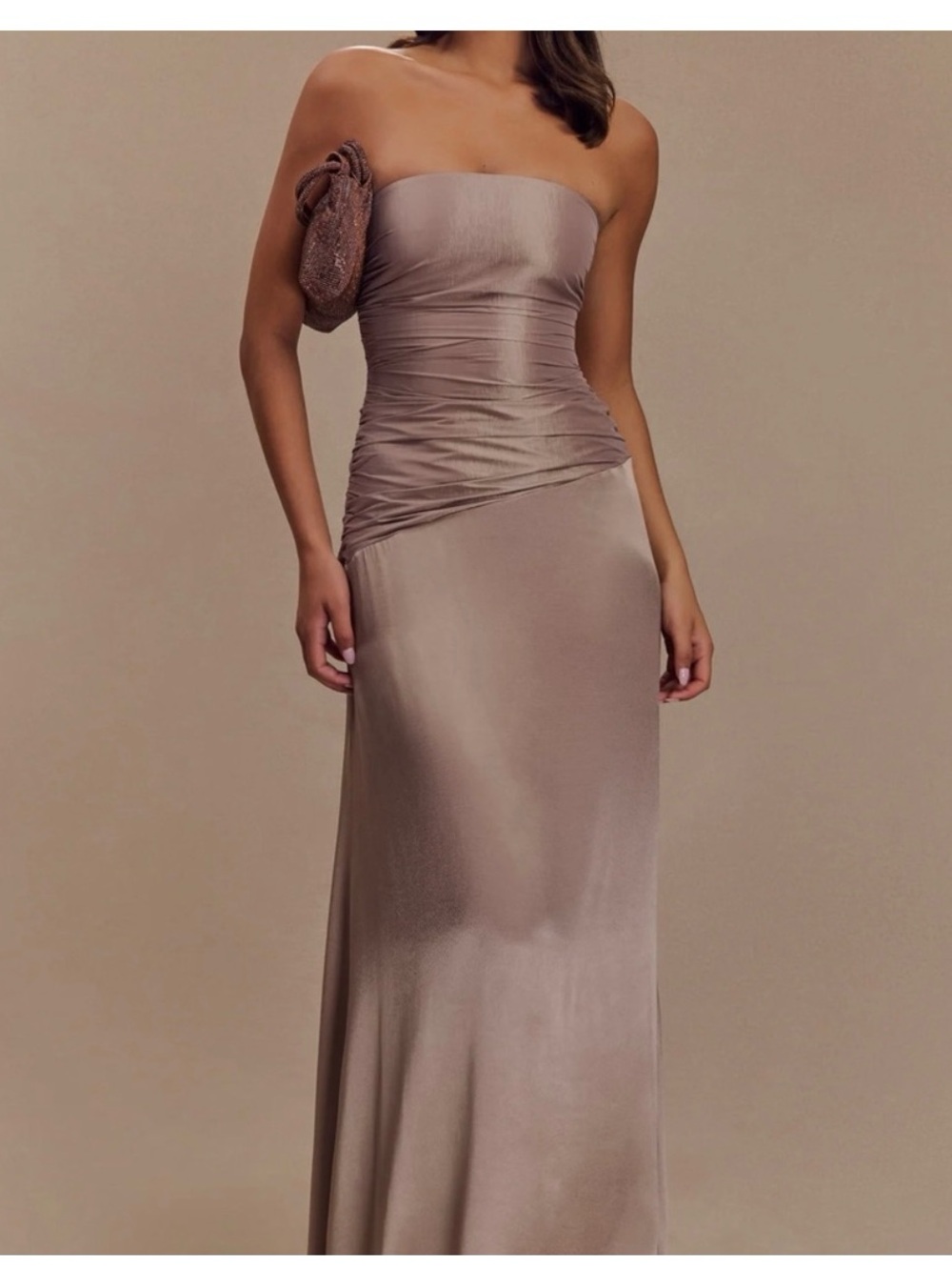 Meshki Serena Strapless Taffeta Gown